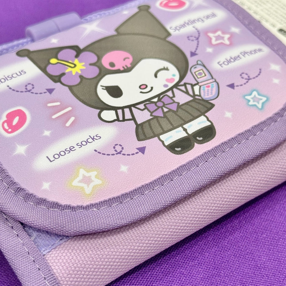 Kuromi Velcro Necklace Wallet