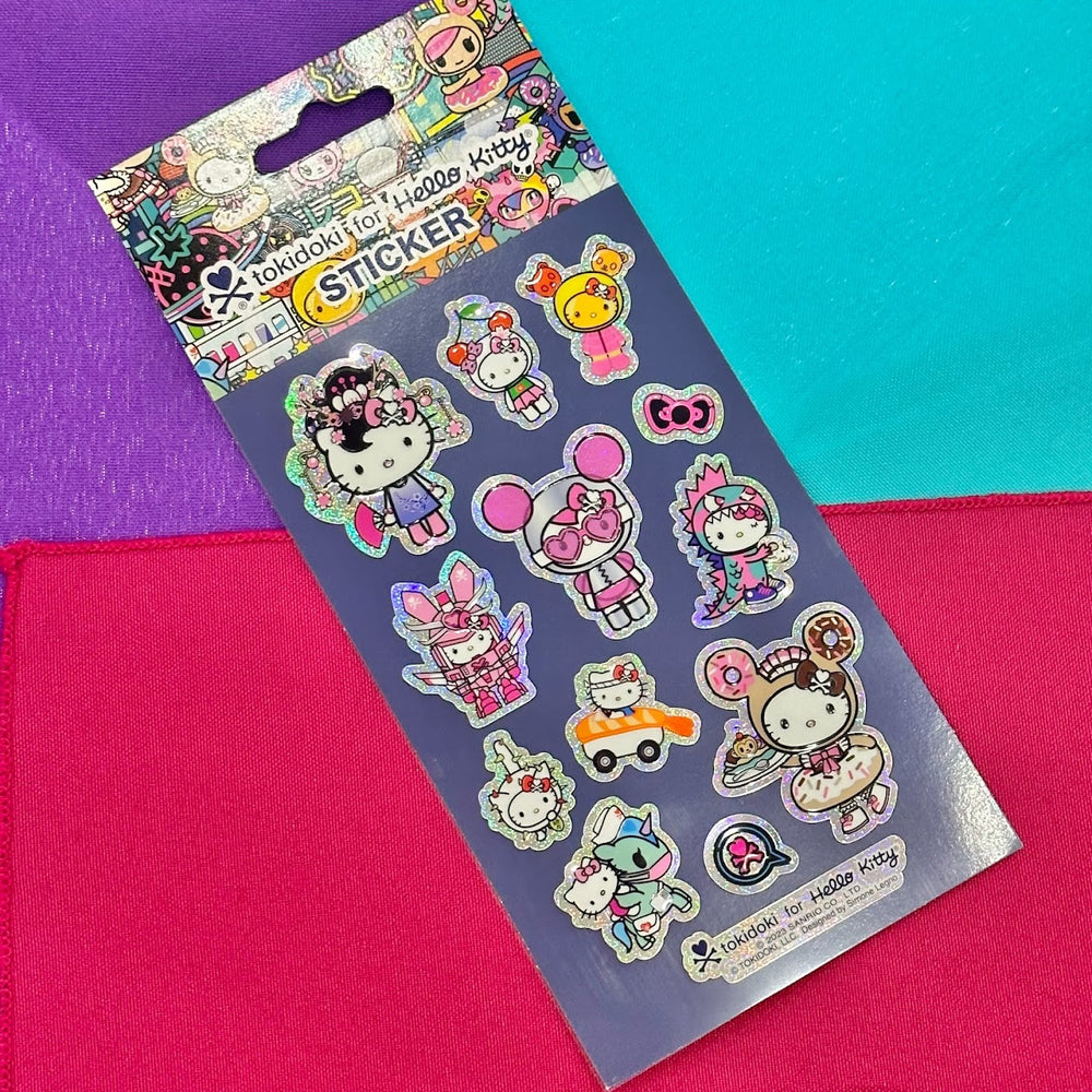 tokidoki x Hello Kitty "Midnight Metropolis" Embossed Hologram Sticker