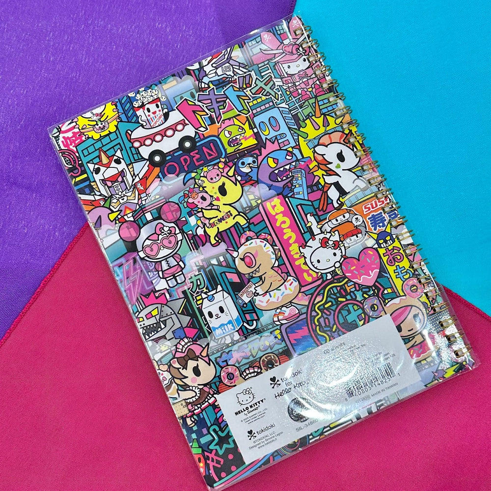 tokidoki x Hello Kitty "Midnight Metropolis" Spiral Notebook