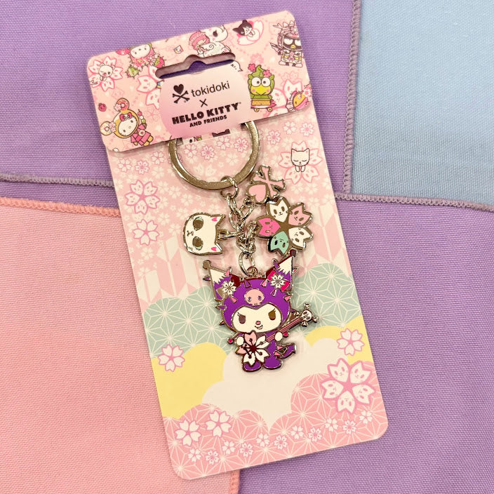 tokidoki x Hello Kitty & Friends " Sakura Festival" Kuromi Charm Keychain