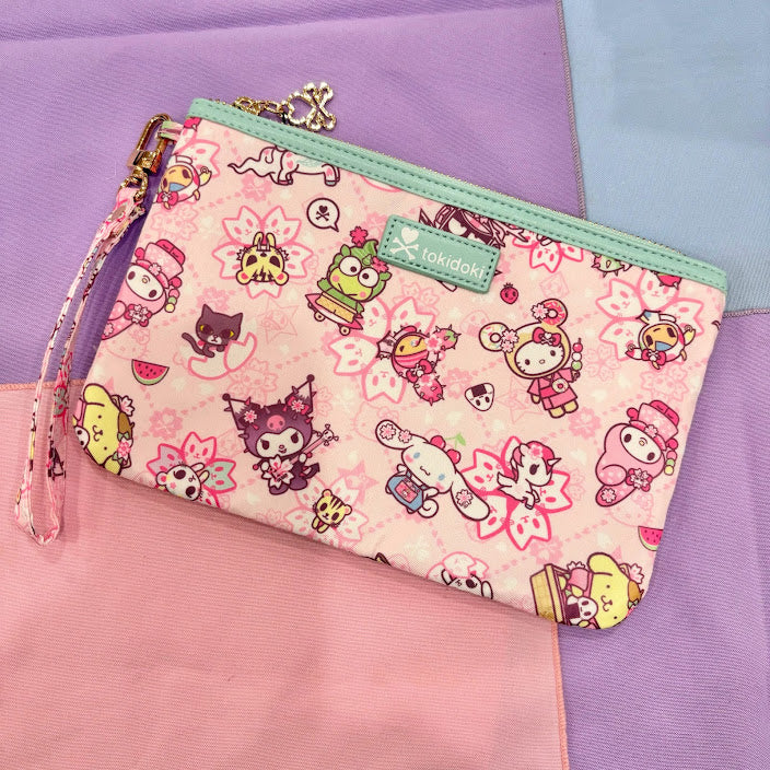 tokidoki x Hello Kitty & Friends "Sakura Festival" Zip Pouch Wristlet