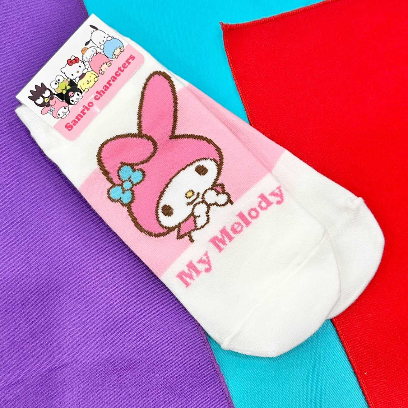 My Melody "Color Block" Mascot Socks