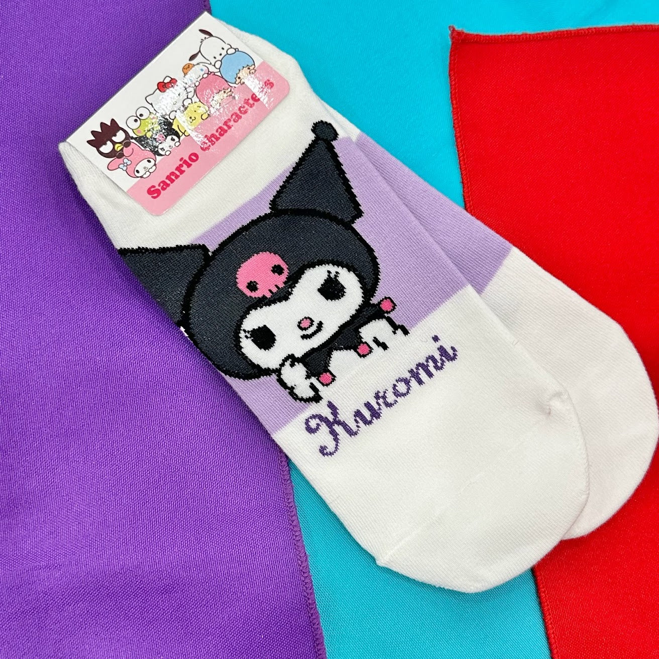 Kuromi "Color Block" Mascot Socks