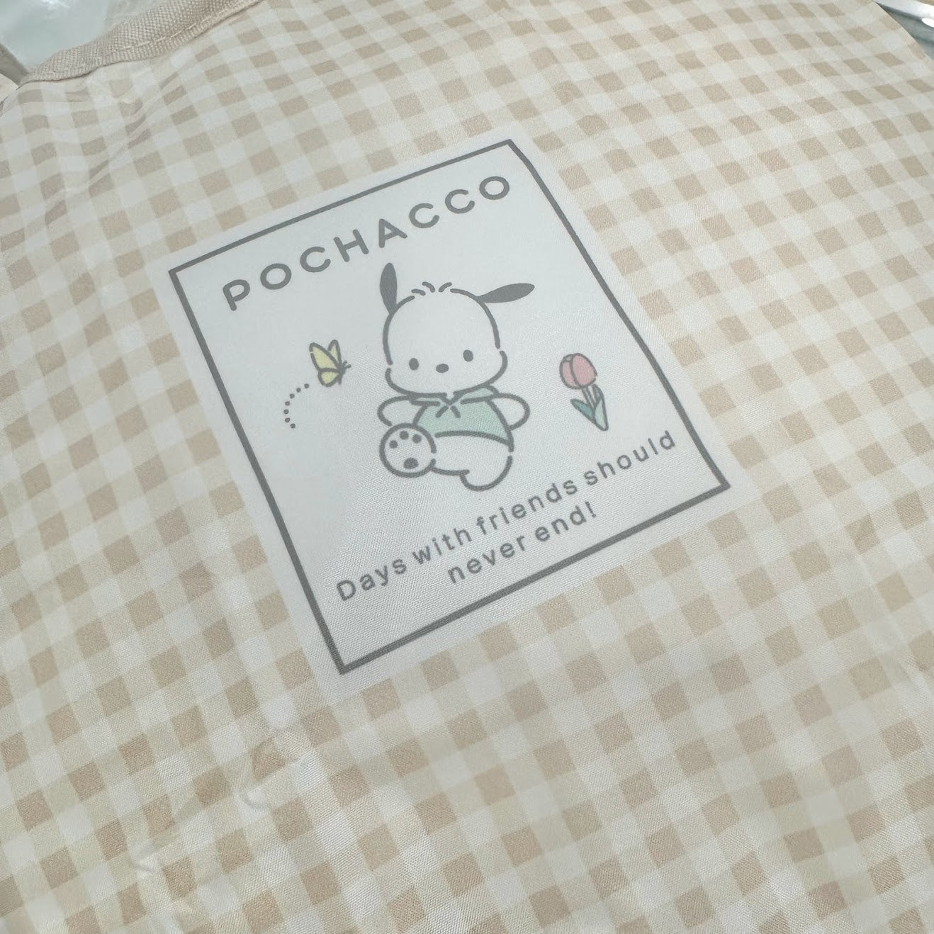 Pochacco "Check" Small Reusable Shopping Bag