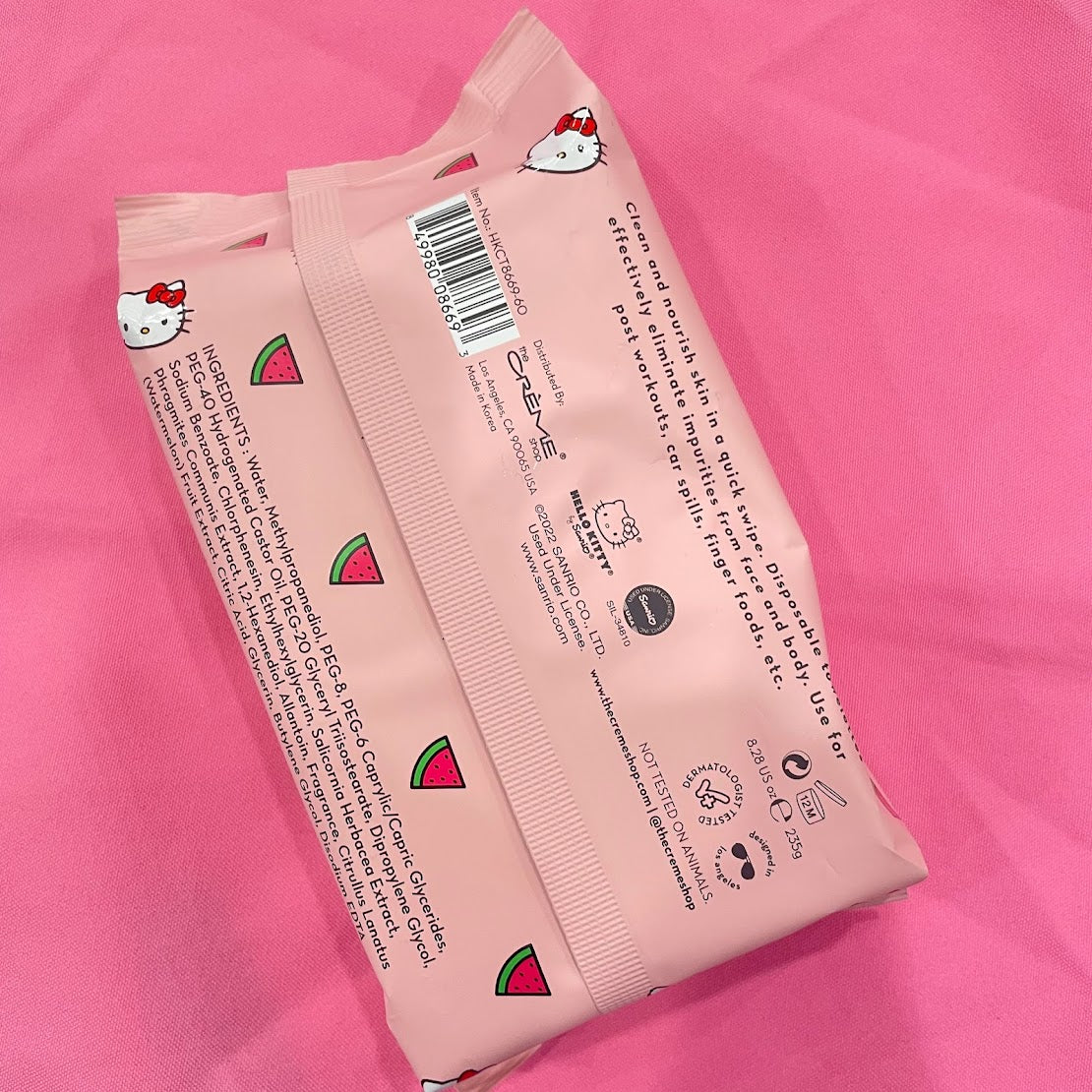 The Creme Shop x My Melody 3-In-1 Complete Cleansing Towelettes