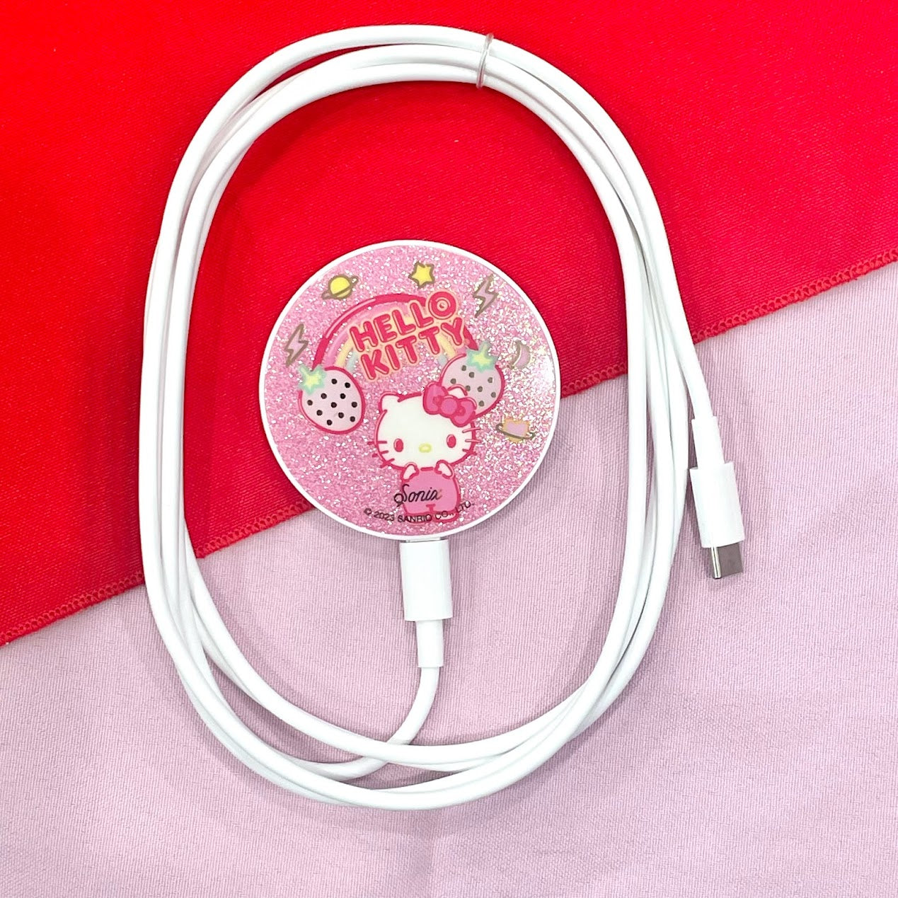 Sonix x Hello Kitty "Strawberry Milk" Magnetic Link Wireless Charger