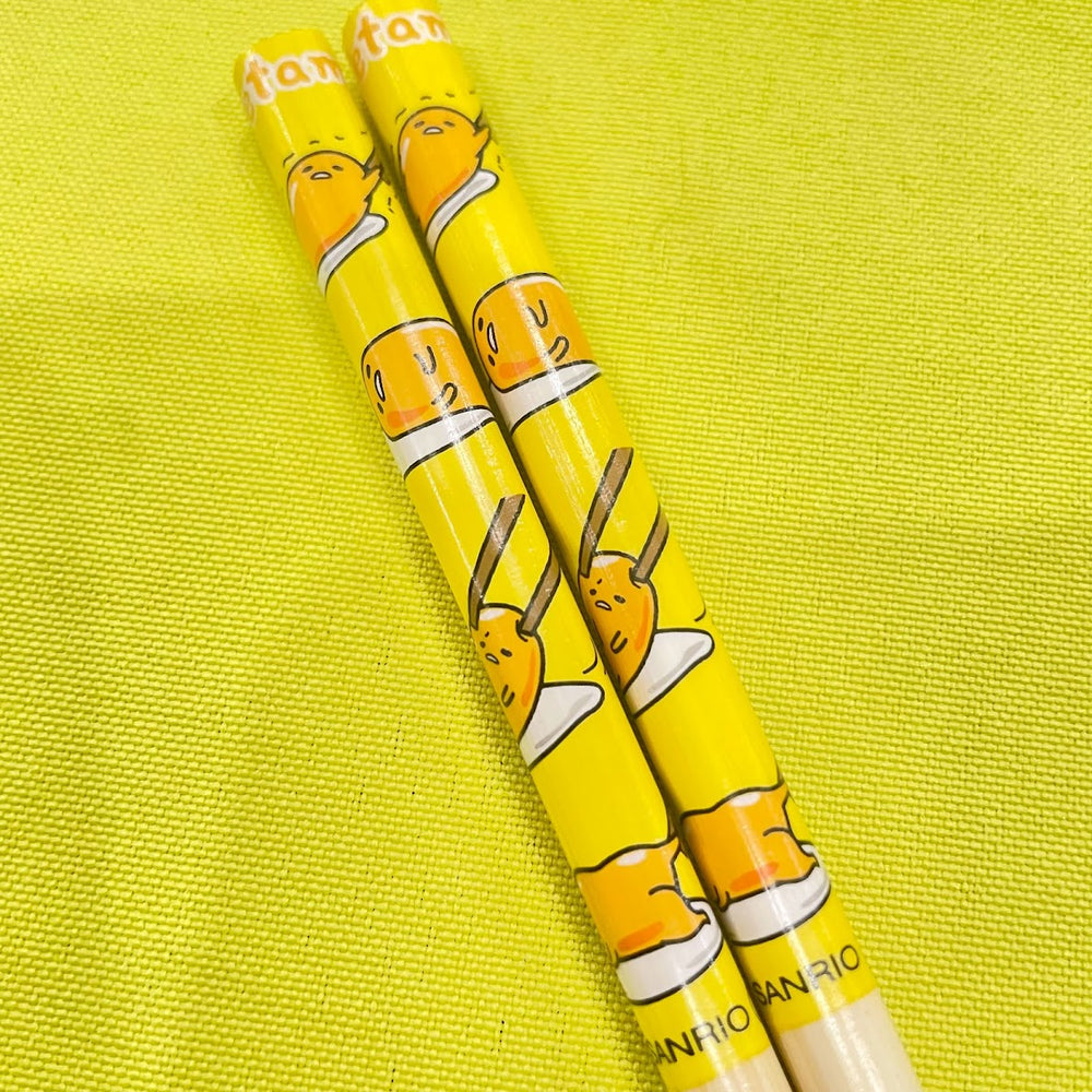 Gudetama "Shaking Egg" Bamboo Chopsticks 2pc Set