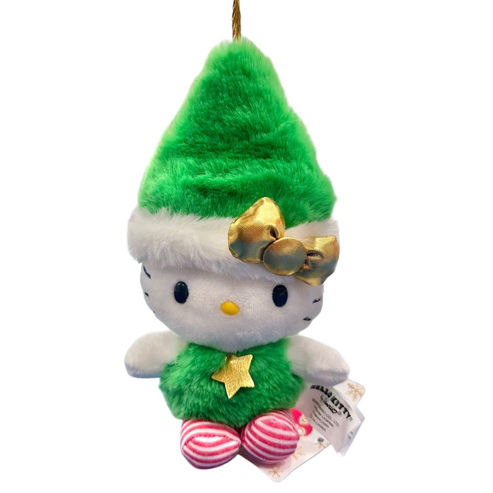 Hello Kitty Christmas Mascot Plush Ornament (Green)