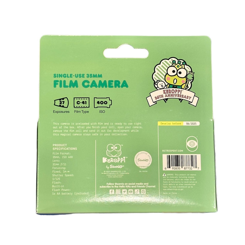 Keroppi "35th Anniversary" 35mm Single Use Camera