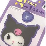 Kuromi Big Face Epoxy Sticker (Heart)