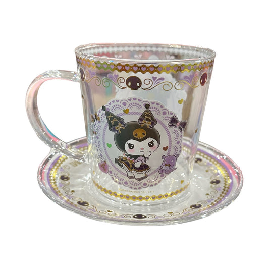 Kuromi Glass & Saucer Set [SEE DESCRIPTION]