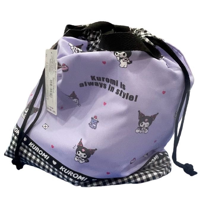 Kuromi "Letter" Drawstring Tote Bag