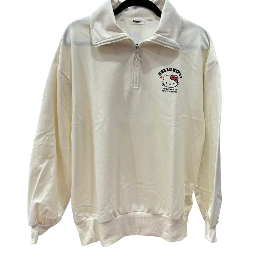 Hello Kitty Half Zip Up Sweatshirt