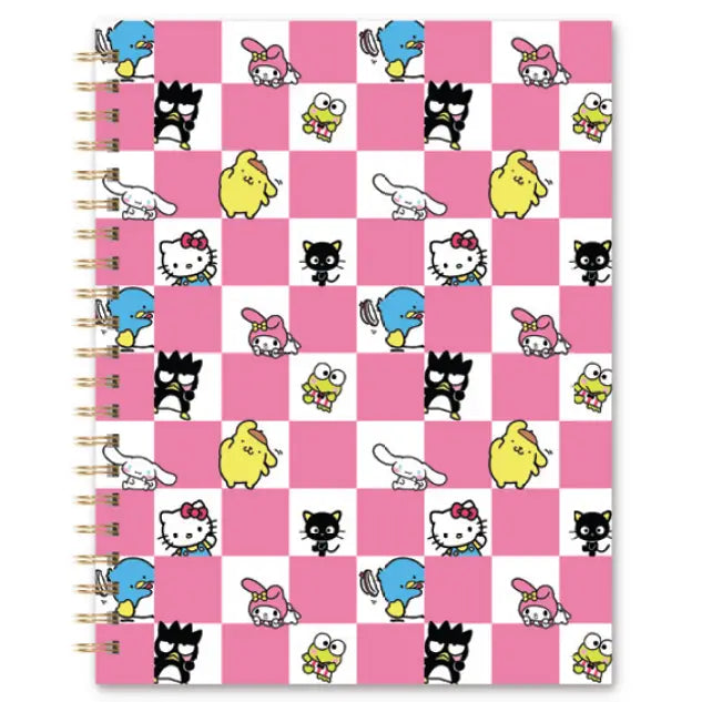 Hello Kitty & Friends "Rainbow Check" Extra Large Spiral Notebook