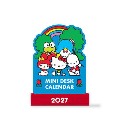 2027 Hello Kitty & Friends Retro Mini Desk Calendar with Wood Stand