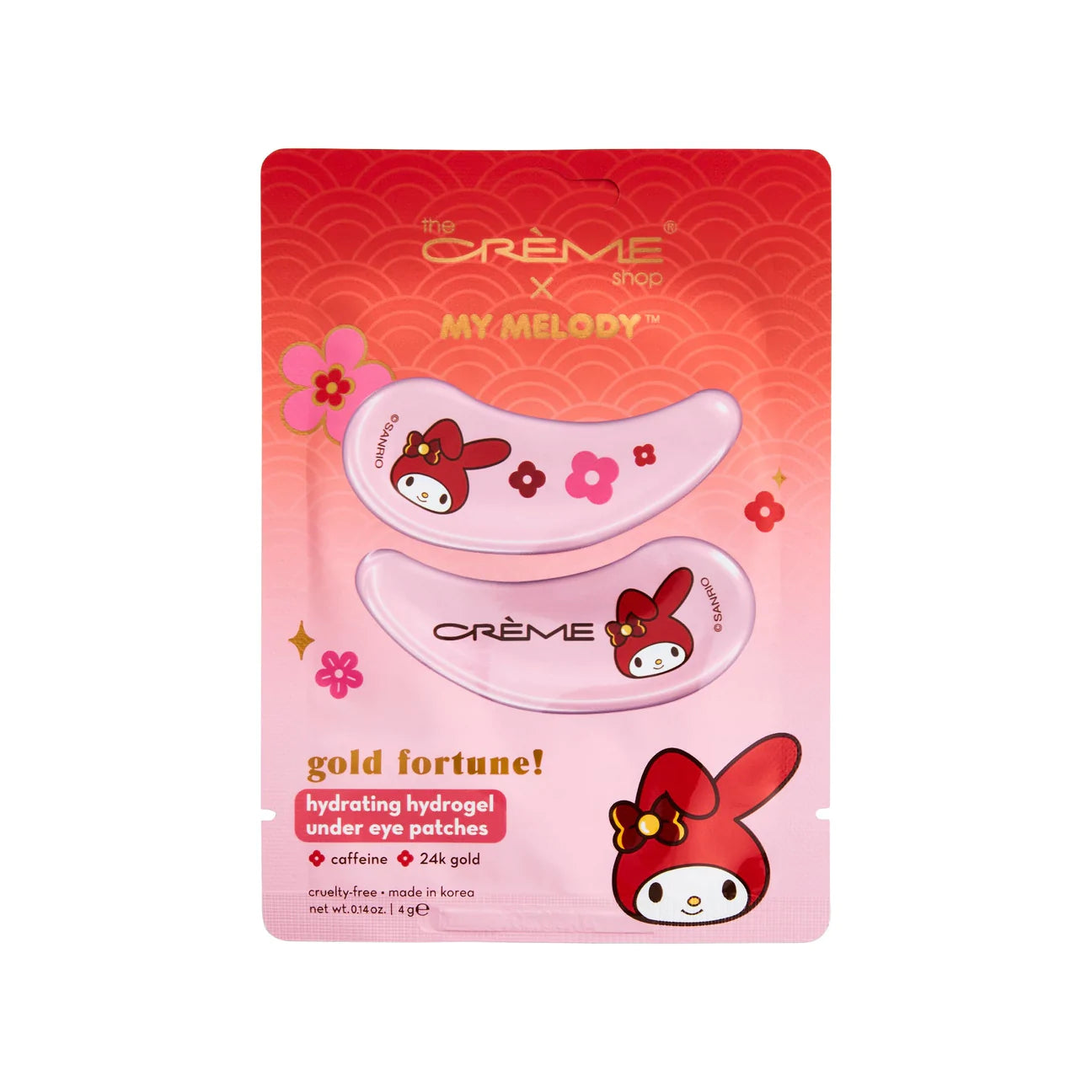The Creme Shop x My Melody "Gold Fortune" Hydrogel Under Eye Patches