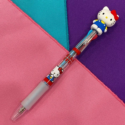 Hello Kitty 0.7mm 3-Color Ballpoint Pen (Blue Standing)