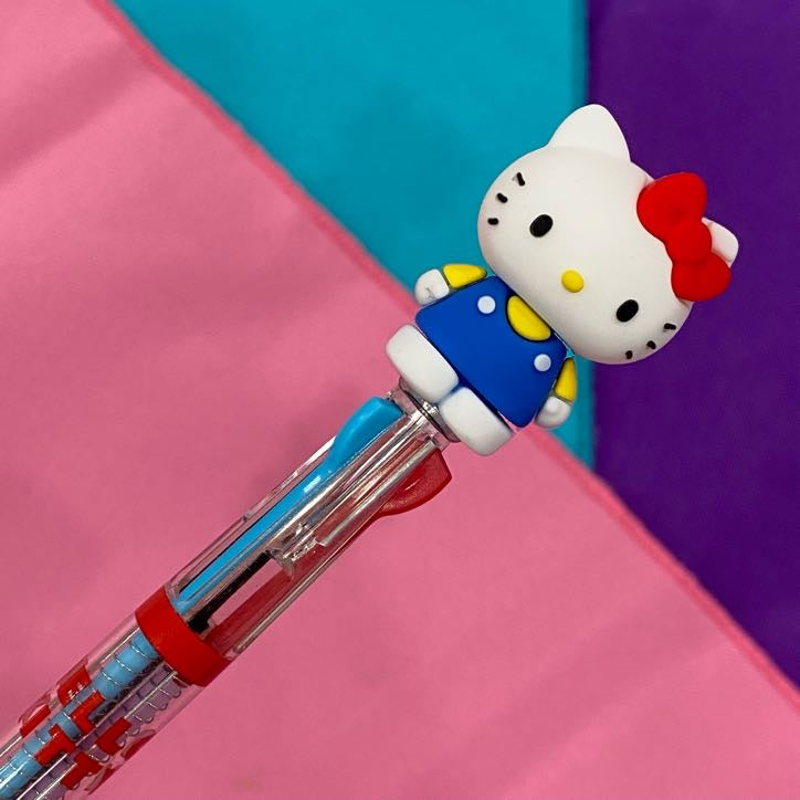 Hello Kitty 0.7mm 3-Color Ballpoint Pen (Blue Standing)