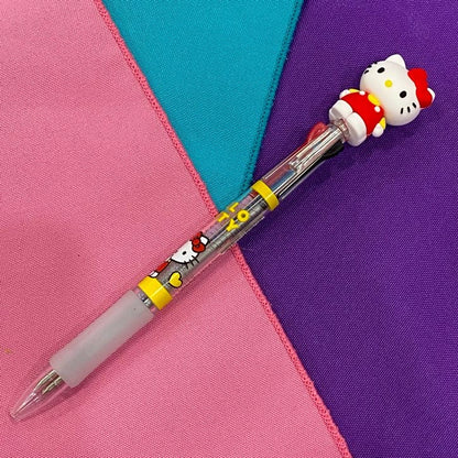 Hello Kitty 0.7mm 3-Color Ballpoint Pen (Red Standing)