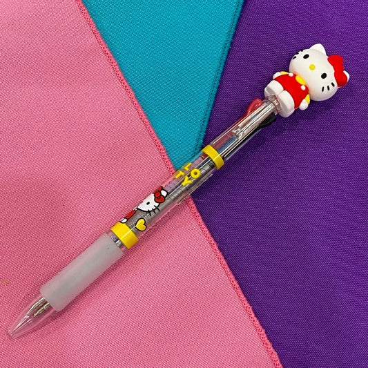 Hello Kitty 0.7mm 3-Color Ballpoint Pen (Red Standing)