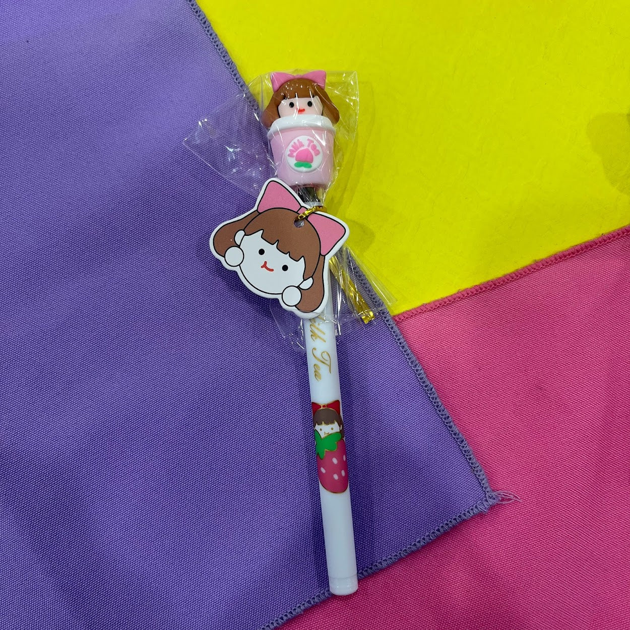 Sweet Milk Tea Girl Ink Gel Pen (Pink)