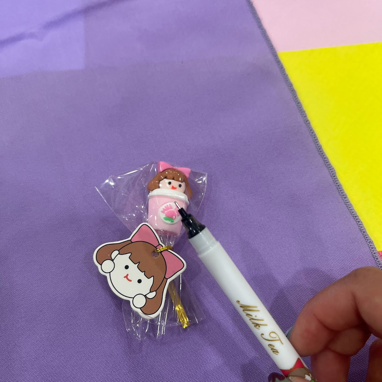 Sweet Milk Tea Girl Ink Gel Pen (Pink)