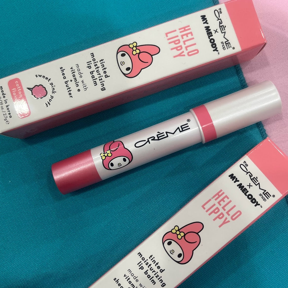 The Creme Shop x My Melody Hello Lippy Tinted Moisturizing Lip Balm "Sweet Pink Puff"