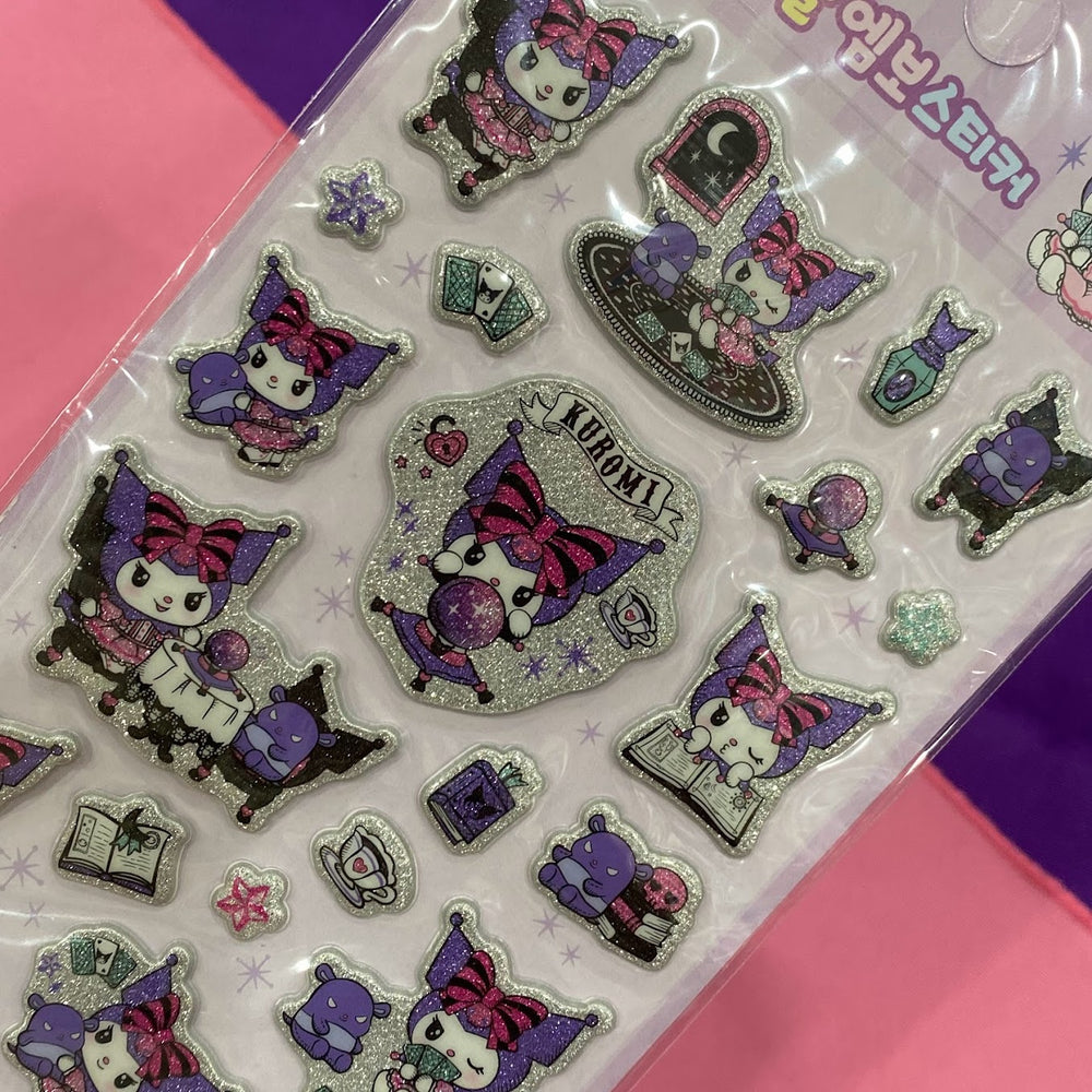 Kuromi Twinkle Emboss Sticker