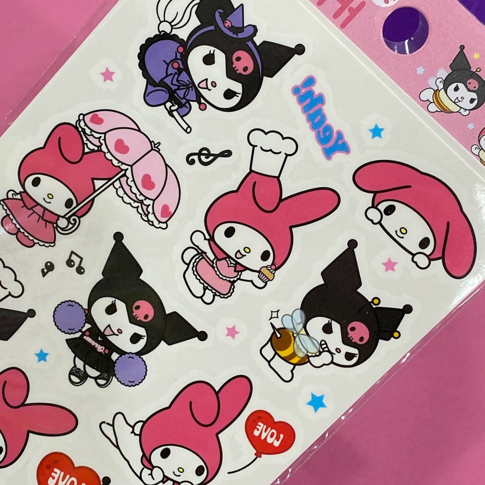 My Melody & Kuromi Petite Tattoo Sticker