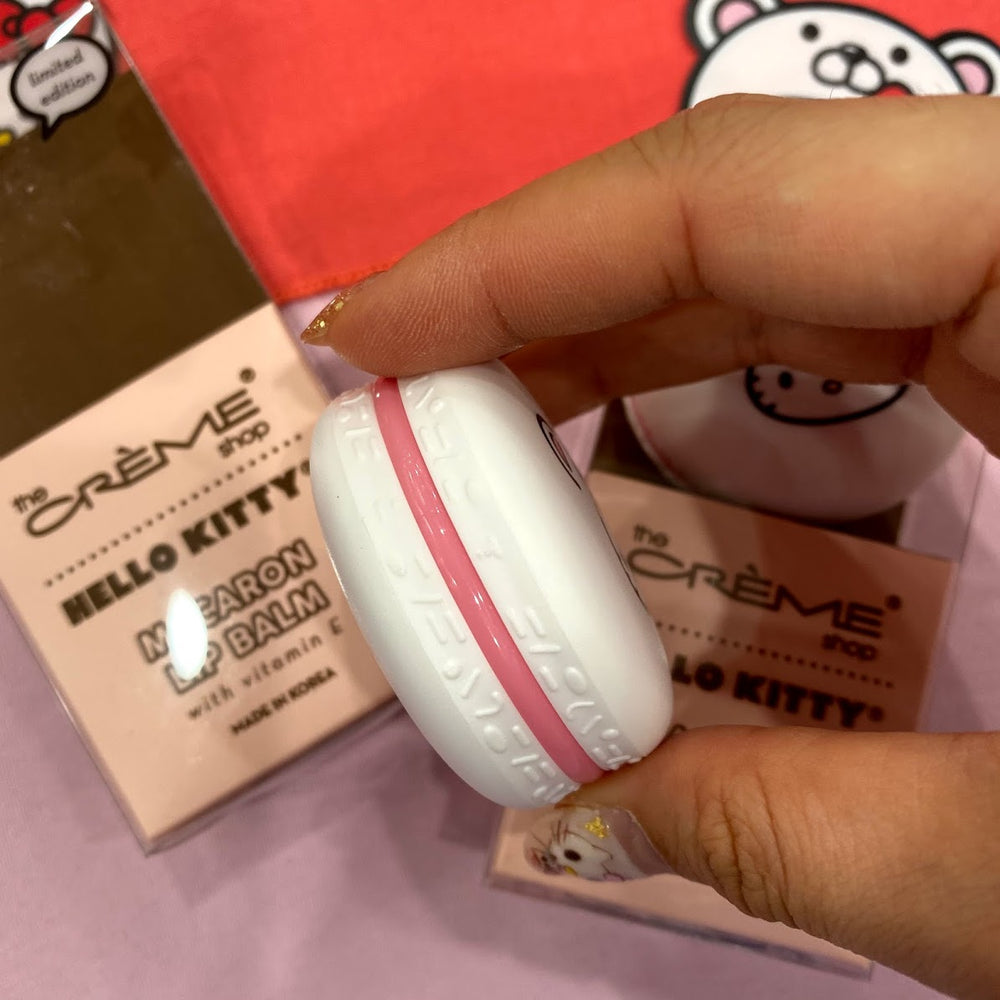 The Creme Shop x Hello Kitty Macaron Lip Balm "White Chocolate"