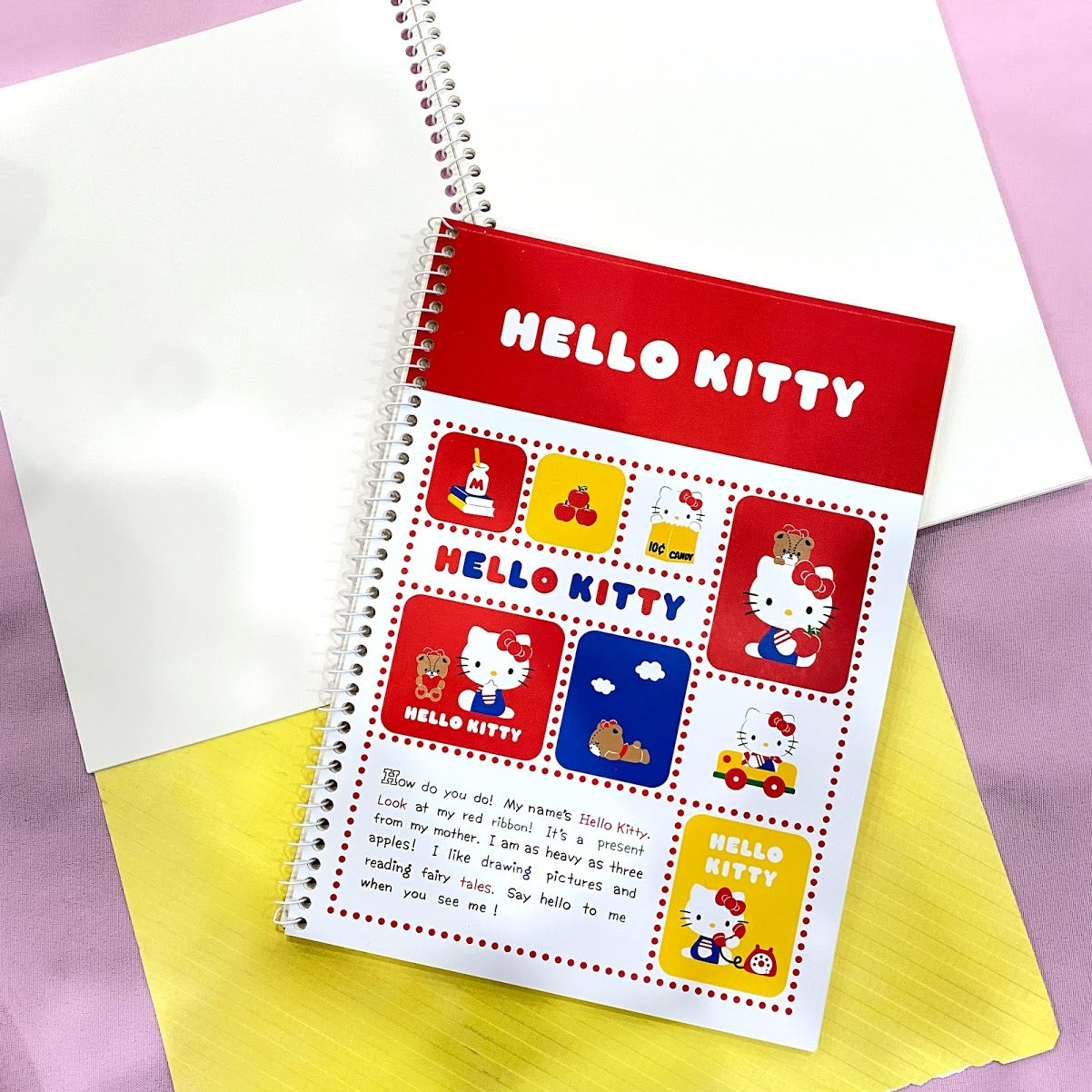 Hello Kitty (Red) Unruled Notebook
