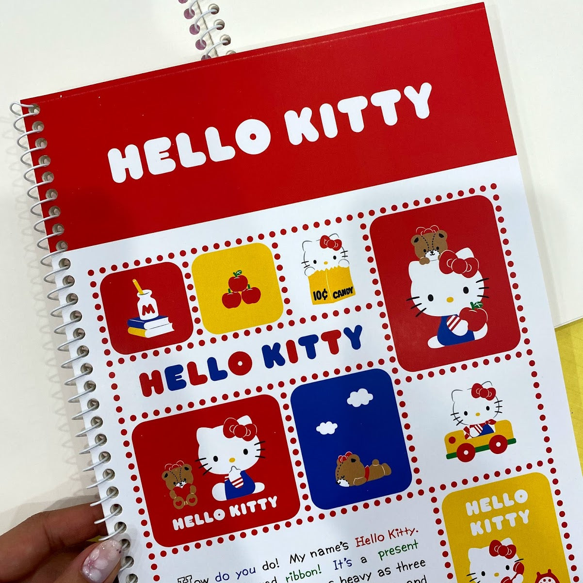 Hello Kitty (Red) Unruled Notebook