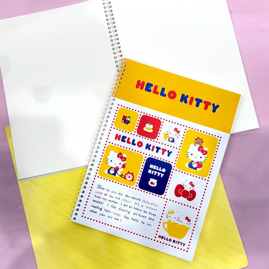 Hello Kitty (Yellow) Unruled Notebook