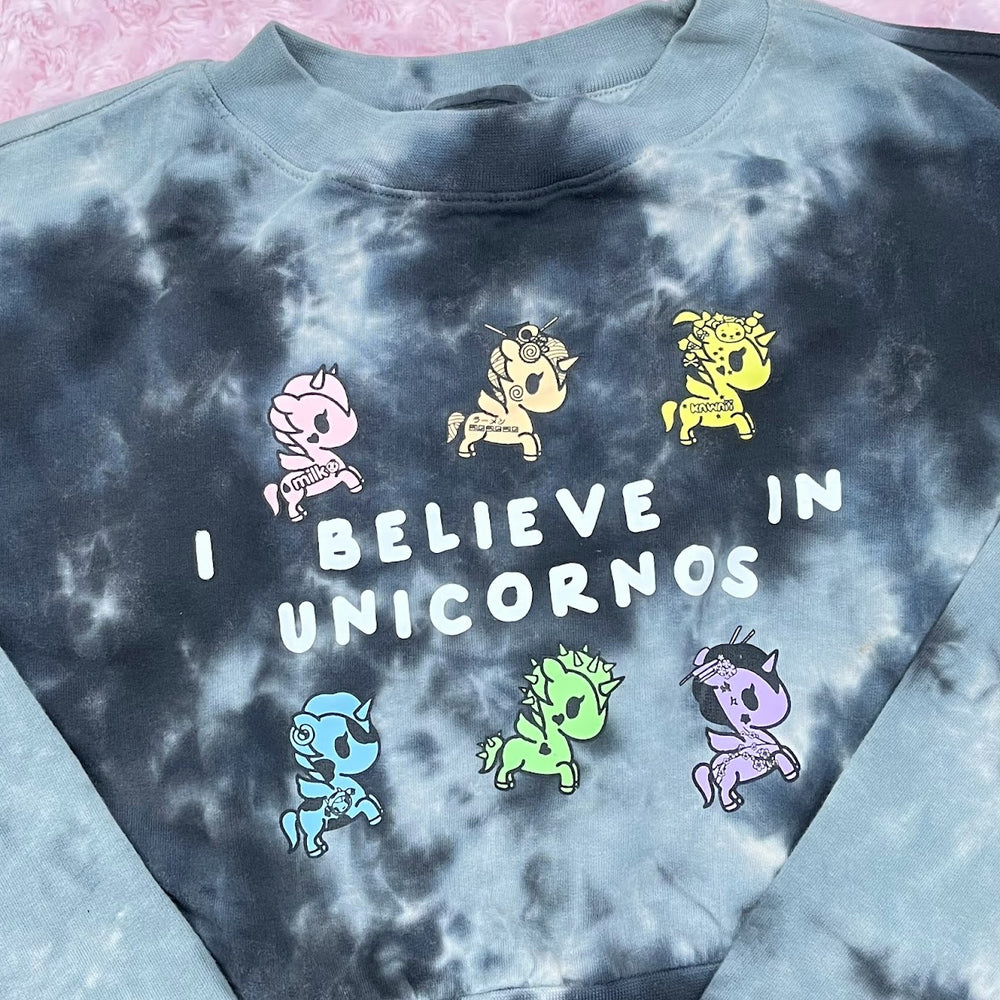 tokidoki "I Believe in Unicorns" Cropped Pullover