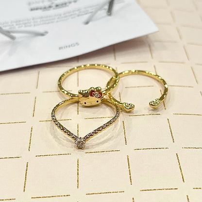 Pura Vida x Hello Kitty Delicate Ring Stack (Size 6)