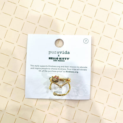 Pura Vida x Hello Kitty Delicate Ring Stack (Size 7)