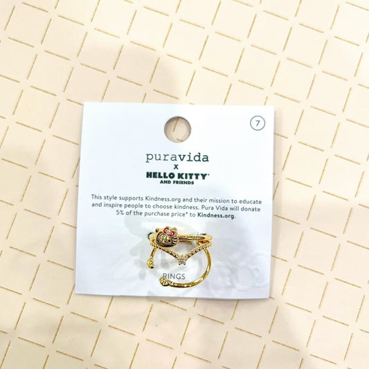 Pura Vida x Hello Kitty Delicate Ring Stack (Size 7)