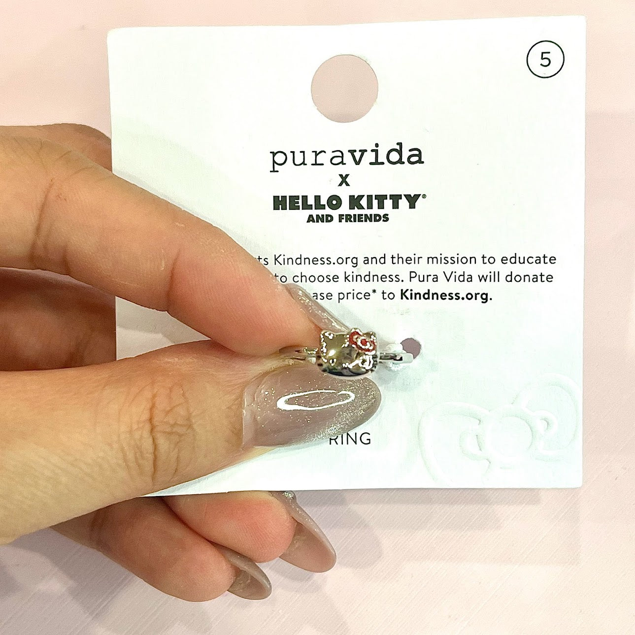 Pura Vida x Hello Kitty Face Ring (Size 5)