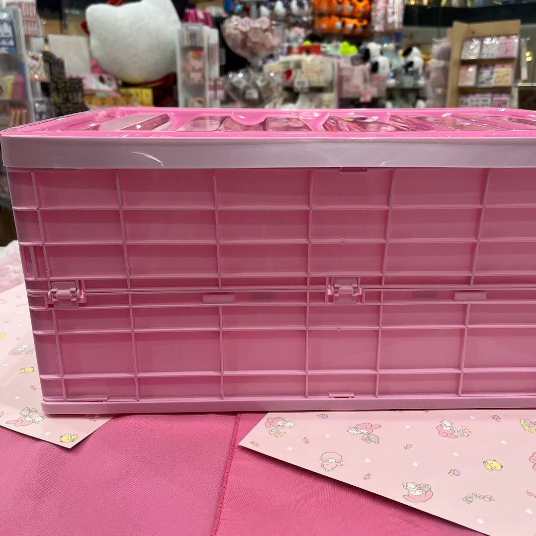My Melody 収納ボックス My Melody Folding Container Case Storage Box With lid Large Size