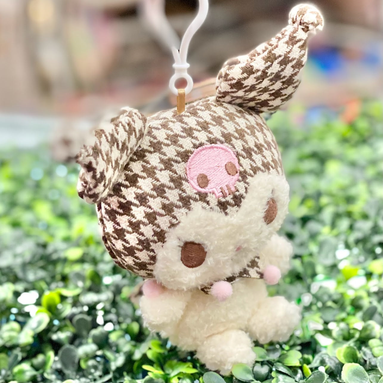 Kuromi "Houndstooth" Mascot Clip-On Plush