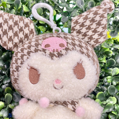 Kuromi "Houndstooth" Mascot Clip-On Plush