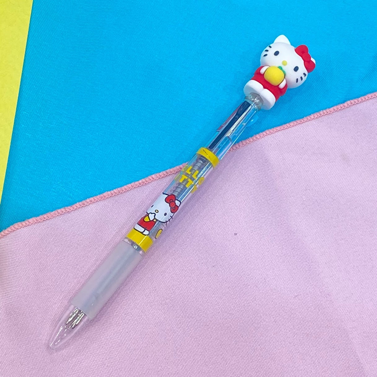 Hello Kitty 0.7mm 3-Color Ballpoint Pen (Red w/ Apple)