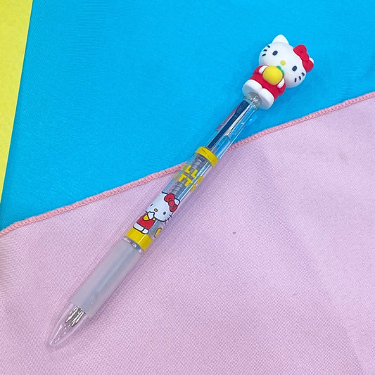 Hello Kitty 0.7mm 3-Color Ballpoint Pen (Red w/ Apple)