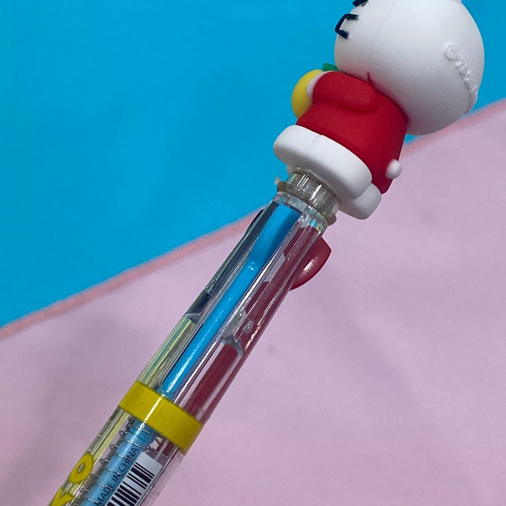 Hello Kitty 0.7mm 3-Color Ballpoint Pen (Red w/ Apple)