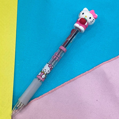 Hello Kitty 0.7mm 3-Color Ballpoint Pen (Pink w/ Apple)