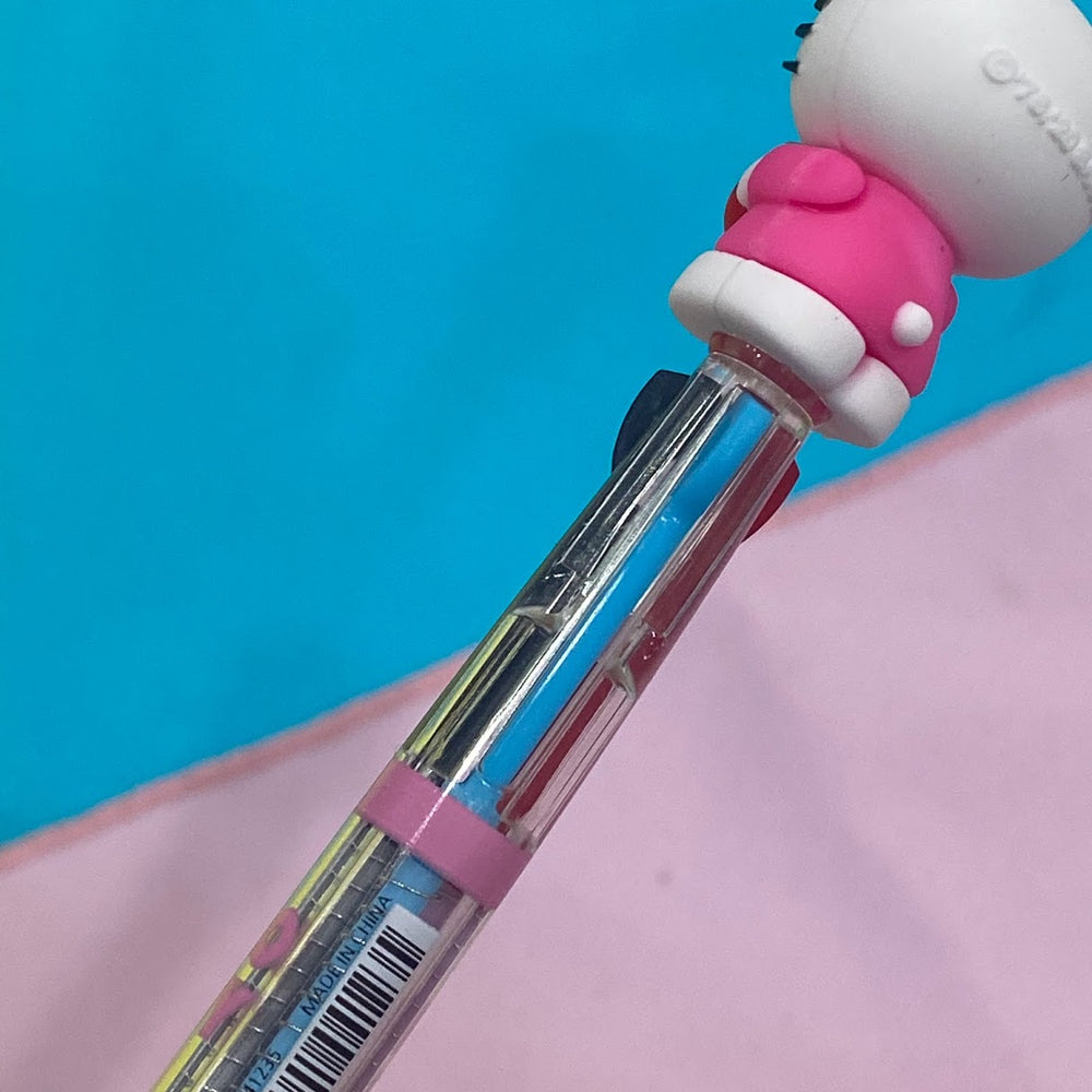 Hello Kitty 0.7mm 3-Color Ballpoint Pen (Pink w/ Apple)