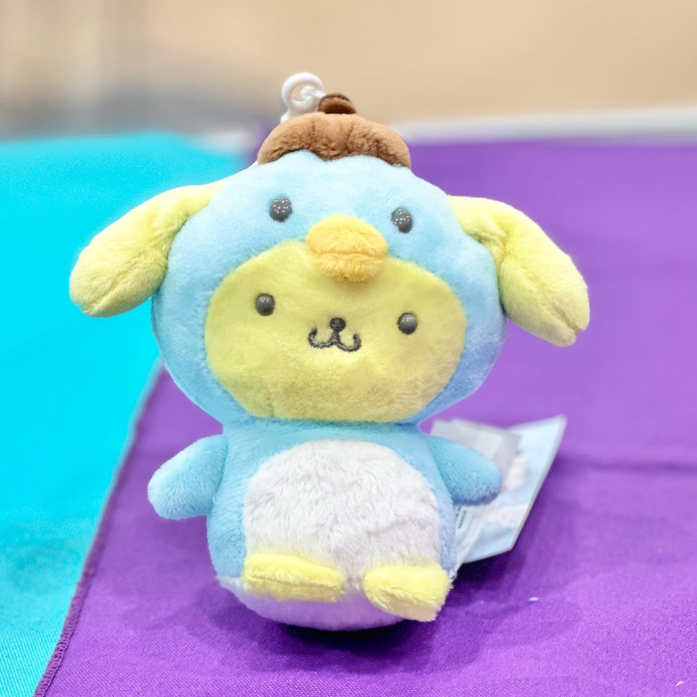 Pompompurin "Penguin" Ice Island Mascot Clip-On Plush