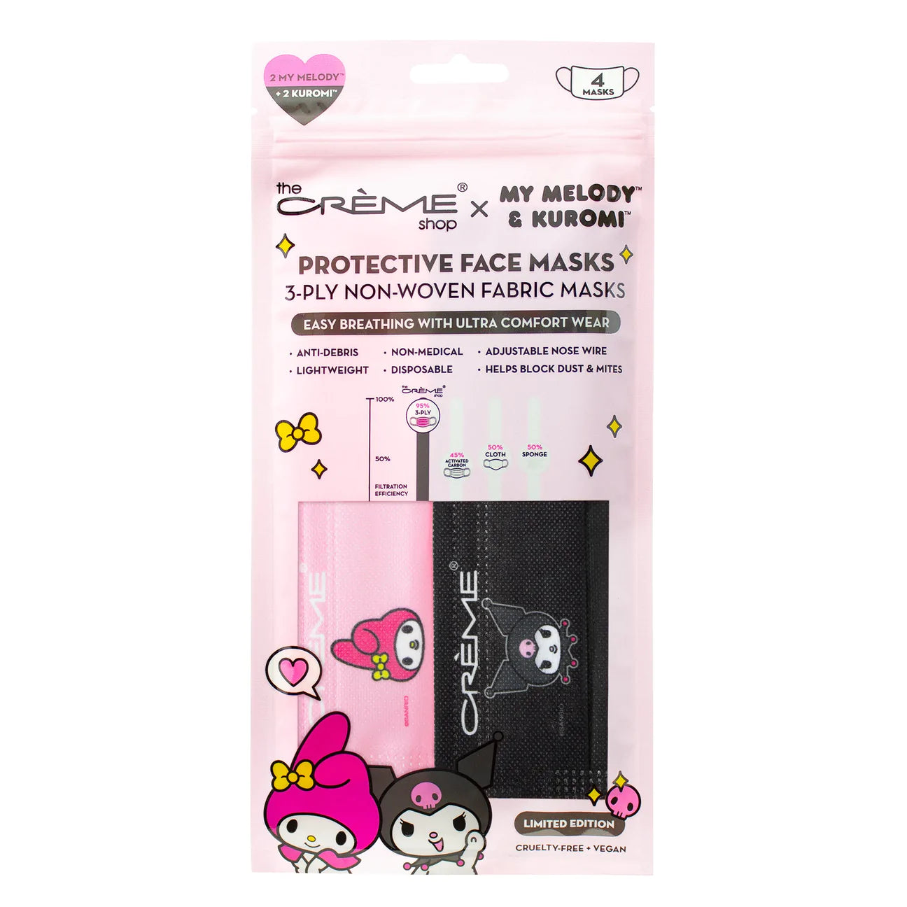 The Creme Shop x My Melody & Kuromi Adult Face Mask