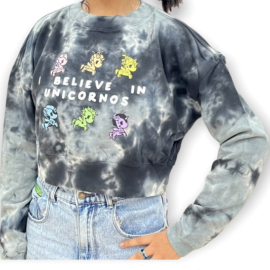 tokidoki "I Believe in Unicorns" Cropped Pullover