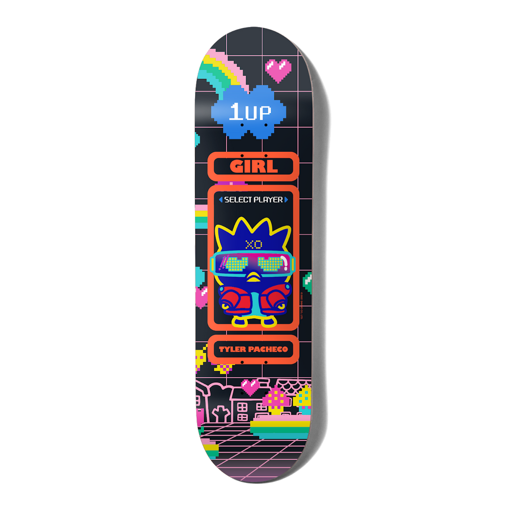 Girl x Sanrio "Kawaii Arcades" Pacheco/Badtz Maru Skate Deck [SEE DESCRIPTION]